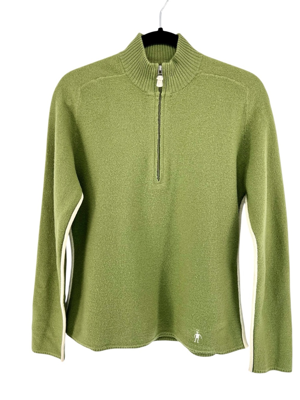 Smartwool Vintage Green Merino Wool 1/4 zip Pullover Sweater Sz M Gorpcore Ski